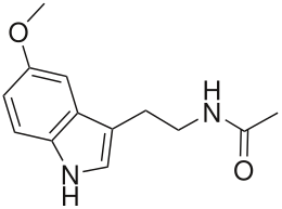 мелатонін   систематичне   найменування   N - [2- (5-methoxy-1 H -indol-3-yl) ethyl]   ethanamide   Хім